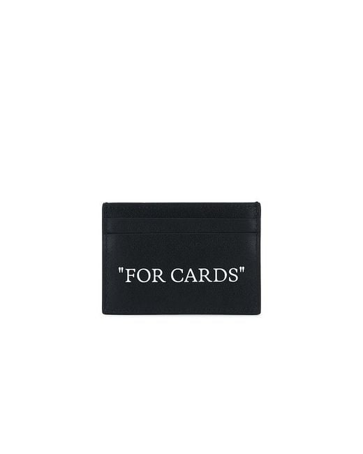 Off-White c/o Virgil Abloh Black Quote Card Case for men