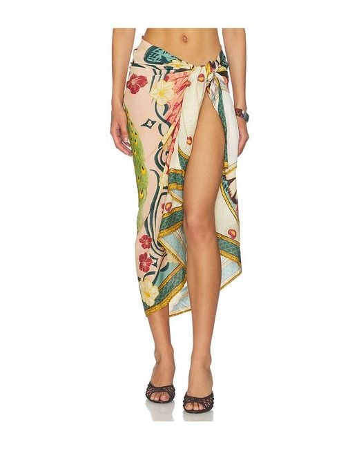 Agua Bendita Multicolor Marine Plume Sarong