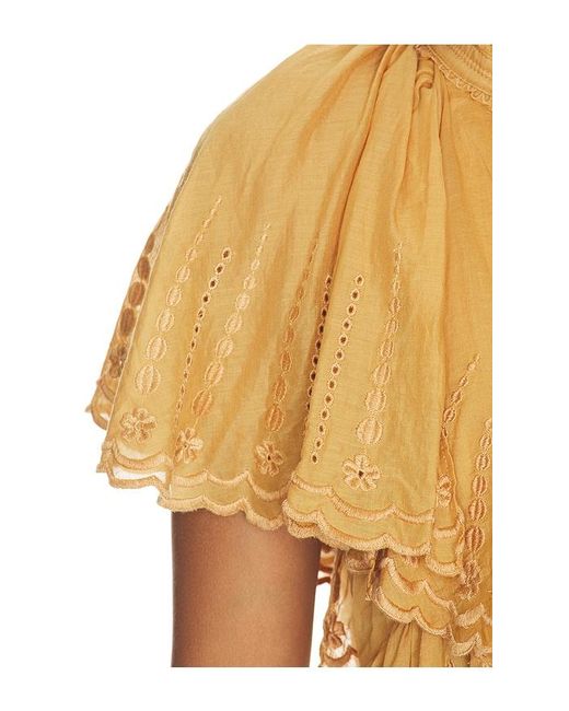 Isabel Marant Orange Lorna Short Sleeve Top