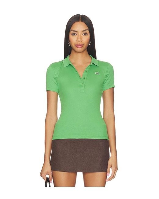 Lacoste Green Slim Fit Cotes Polo
