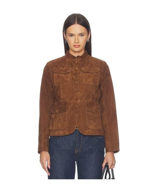 Rag & Bone Blue Mercer Suede Blazer