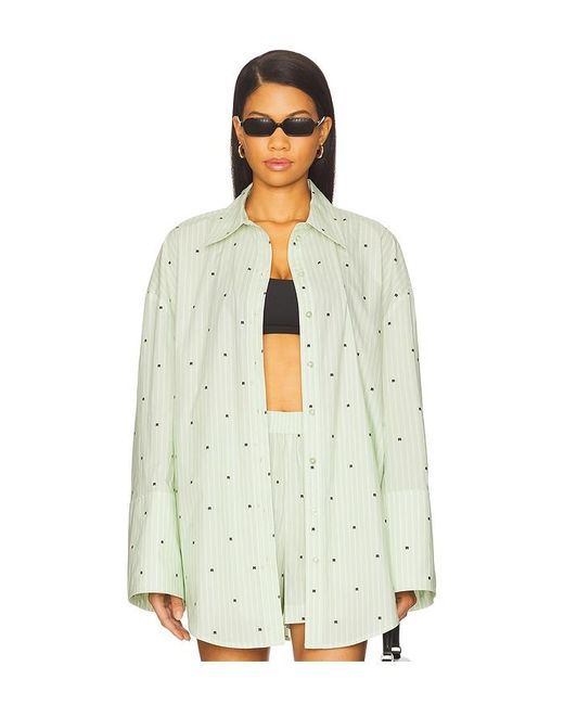 Camisa Oversize De Popelina En Color Verde Talla (También En 34, 36, 38, 40, 42, 44) ROTATE BIRGER CHRISTENSEN de color White