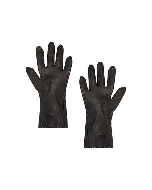 Manokhi Black Short Leather Gloves