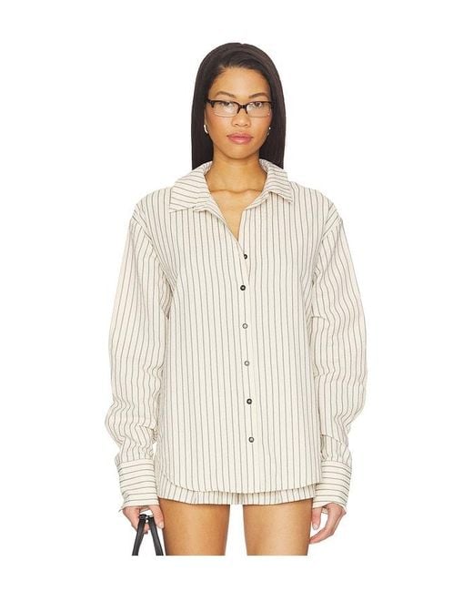 ALL THE WAYS White Kadence Button Up Top