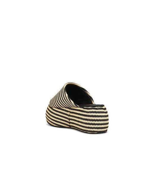 Simon Miller White Stripe Raffia Cloudy Platform Sandal