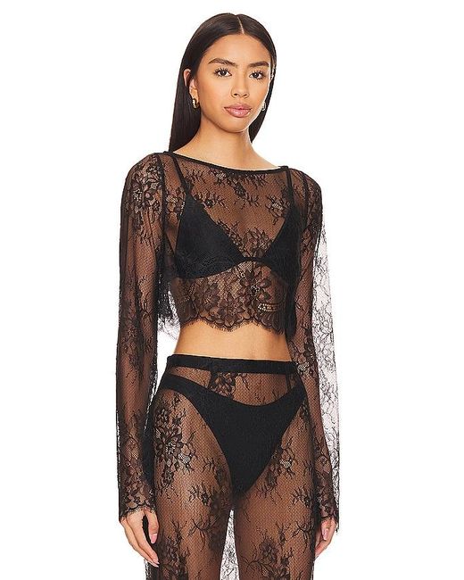 House of Harlow 1960 Black BLUSE DIONNE LACE