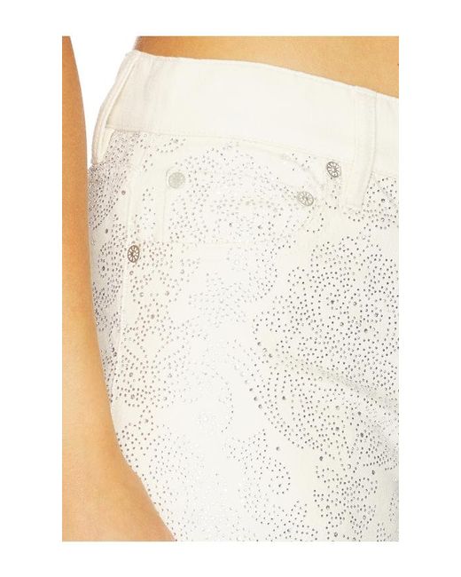 Alice + Olivia White Jasper Amazing Embellished Jean