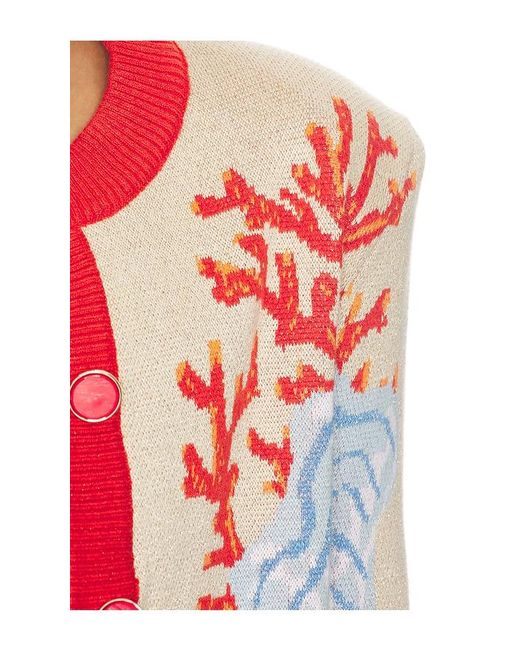 retroféte Red Aralyn Knit Cardigan