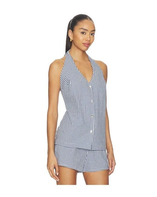 Show Me Your Mumu Blue Hillary Halter Top