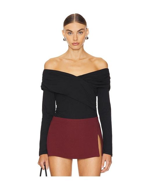 Mika Off Shoulder Top En Color Negro Talla En Nation Los Angeles de color Black