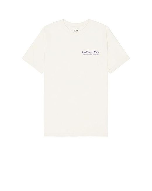 Obey White Gallery Tee for men