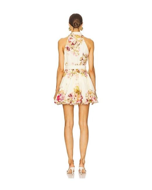Hemant & Nandita Multicolor Short Dress With Buckle Belt