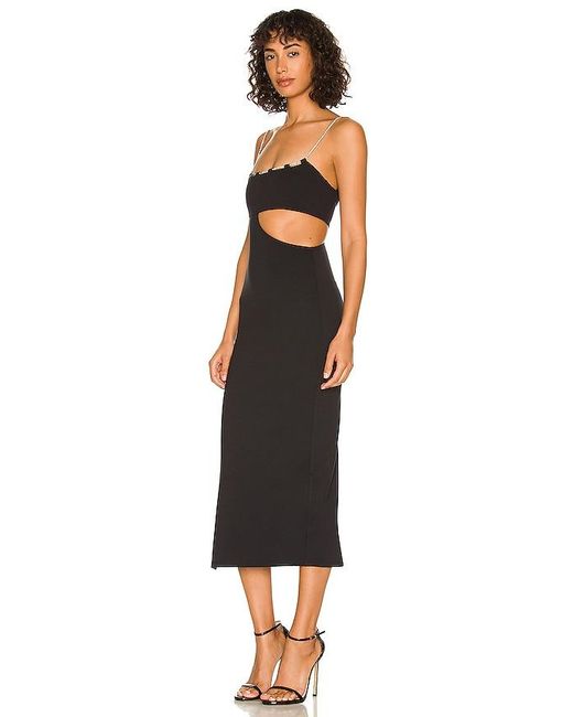 Lovers + Friends Black Charlotte Midi Dress