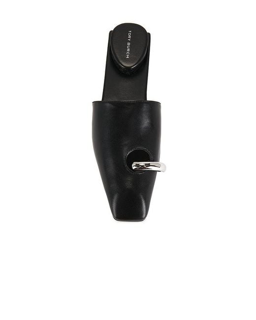 Tory Burch Black Pierced Mule