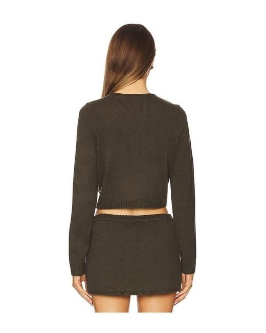WeWoreWhat Black Fitted Crewneck Cardigan