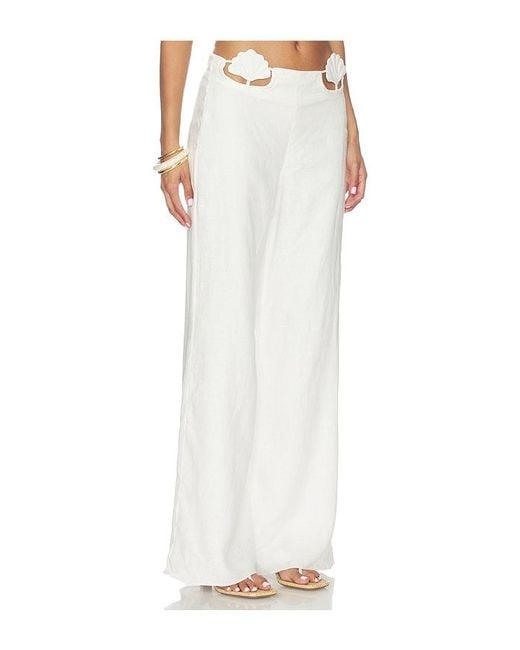 AZULU White Amelie Pant