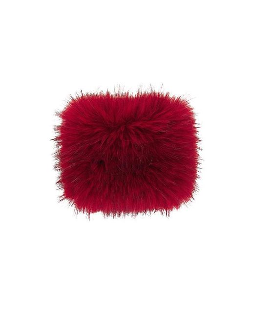 Kim Shui Red Faux Fur Ankle Warmer