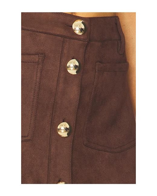 Bardot Brown Lorenzo Faux Suede Skirt