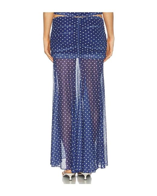 Amanda Uprichard Blue Leo Skirt
