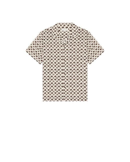 AUTO-REPLY Multicolor Alex Printed Short Sleeve Linen Shirt for men