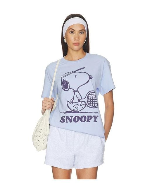Junk Food White Snoopy Tennis Tee