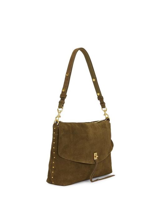 Rebecca Minkoff Brown Darren Lg Top Zip Shoulder Bag