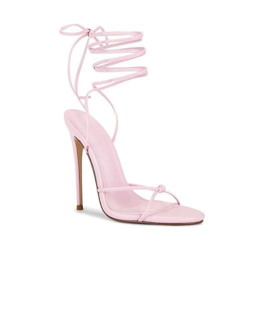 Femme LA White Athens Lace Up Heels