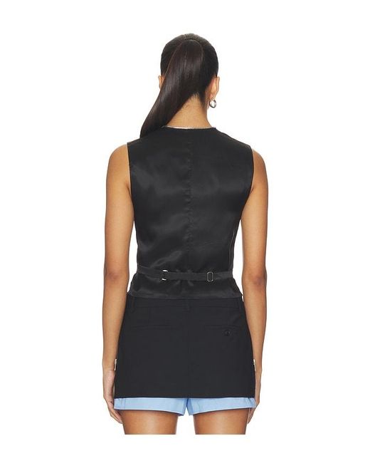 Alexander Wang Black Tailored Vest With Zipper