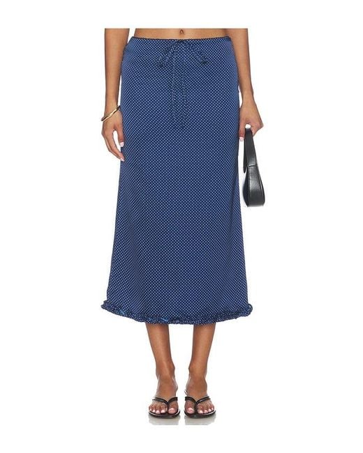 MORE TO COME Blue Reese Maxi Skirt