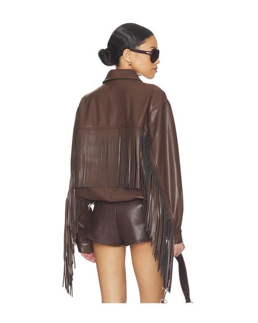 Lovers + Friends Brown Sanna Faux Leather Jacket