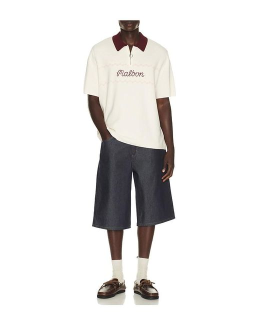 Malbon Blue Benny Sweater Polo for men