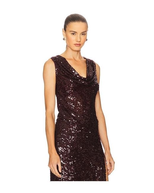 LAPOINTE Multicolor Sequin Cowl Neck Top