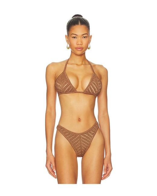 Devon Windsor Orange Lucinda Triangle Bikini Top
