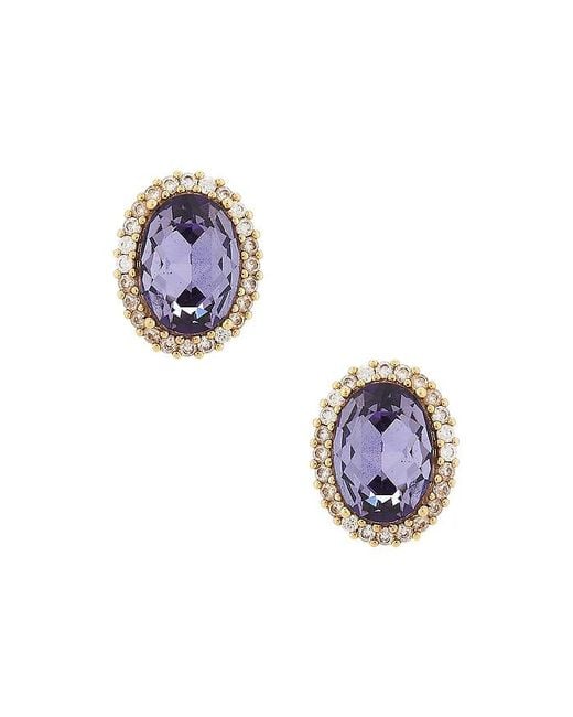 Anton Heunis Blue Omega Clasp Oval Earrings