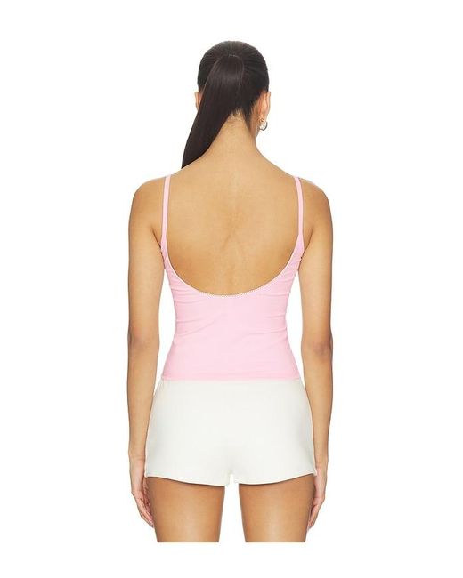 RAT BOI White Scoop Back Crop Cami Top