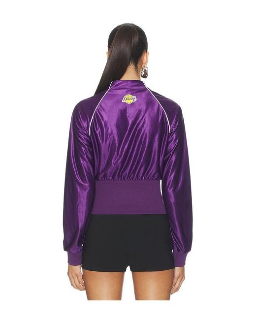 OFF SEASON Purple La Lakers Cropped Track Jacket