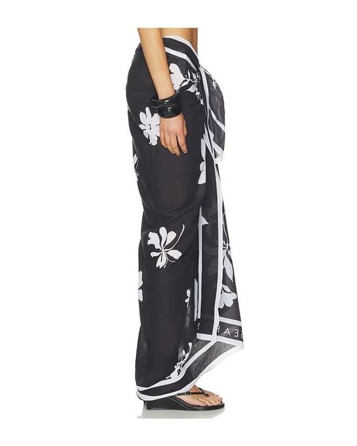 Seafolly Black May Flower Sarong