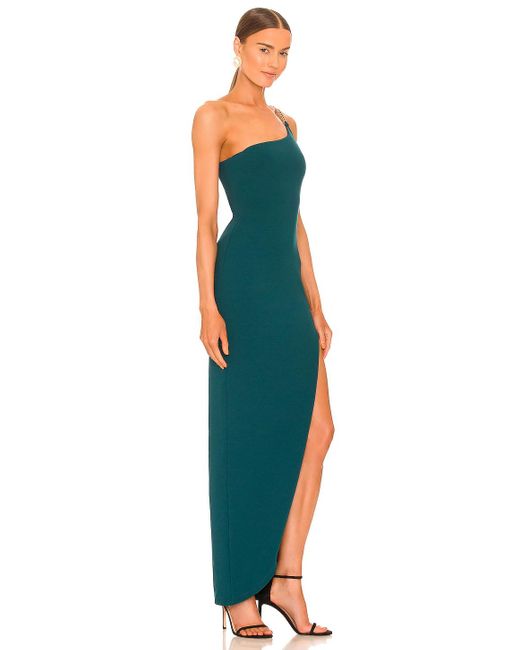Nookie Synthetic Estella One Shoulder Gown in Teal (Blue) | Lyst