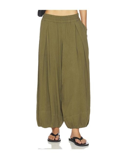Free People Green Moonflower Ballon Pant