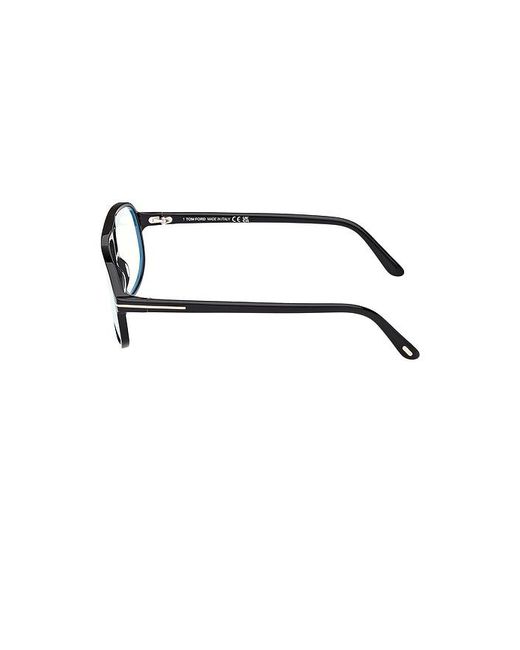 Tom Ford Black Block Optical Navigator Acetate Sunglasses for men