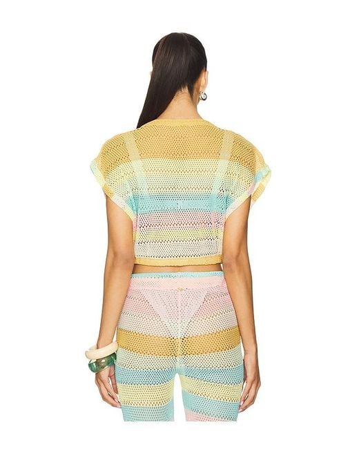 PQ Swim Yellow Renee Crop Top