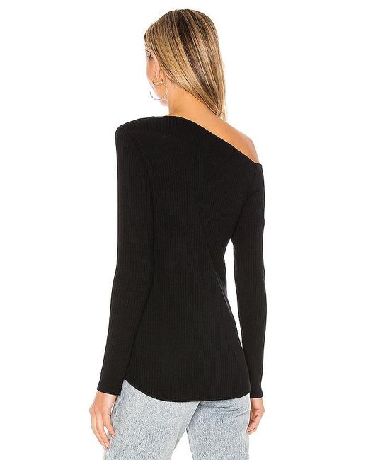 Michael Lauren Black Maples Long Sleeve Top