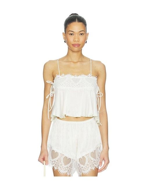 Free People White Sweet Love Cami