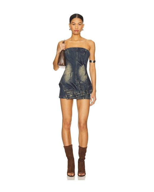 MARRKNULL Blue Schlauchkleid Dislocation