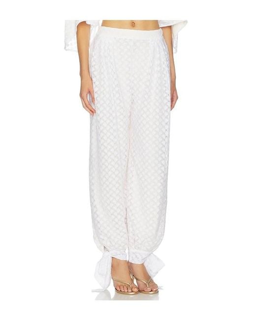 AZULU White Elif Pant