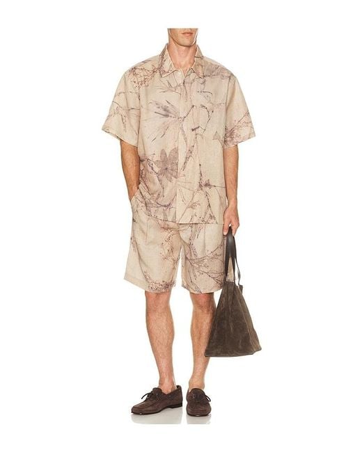 Feng Chen Wang Natural Printed Plant Dye Shorts for men