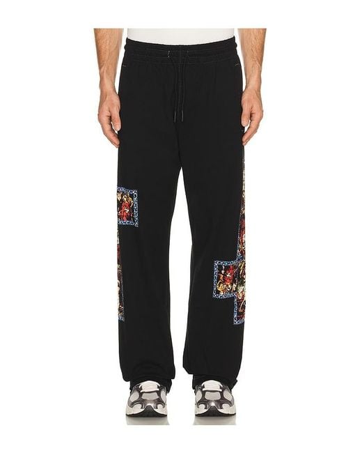 Pleasures Black Blasphemy Cotton Pants for men