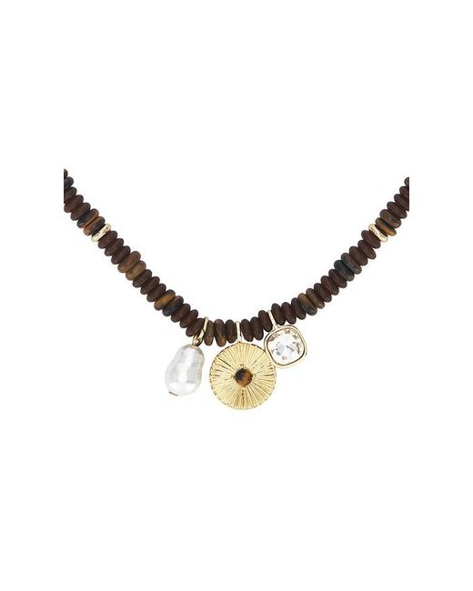 BaubleBar Black Beaded Charm Necklace