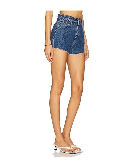 A.Brand Blue High Relaxed Short