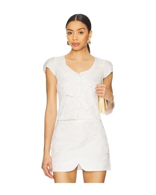 Amanda Uprichard White Bryant Top